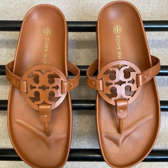 TORY BURCH  Women Miller Cloud  Leather Sandals - NEW NWOB - Picture 2 of 8